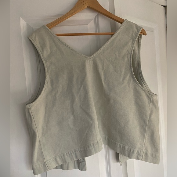 ICHI Light-Wash Denim Vest - Picture 2 of 4